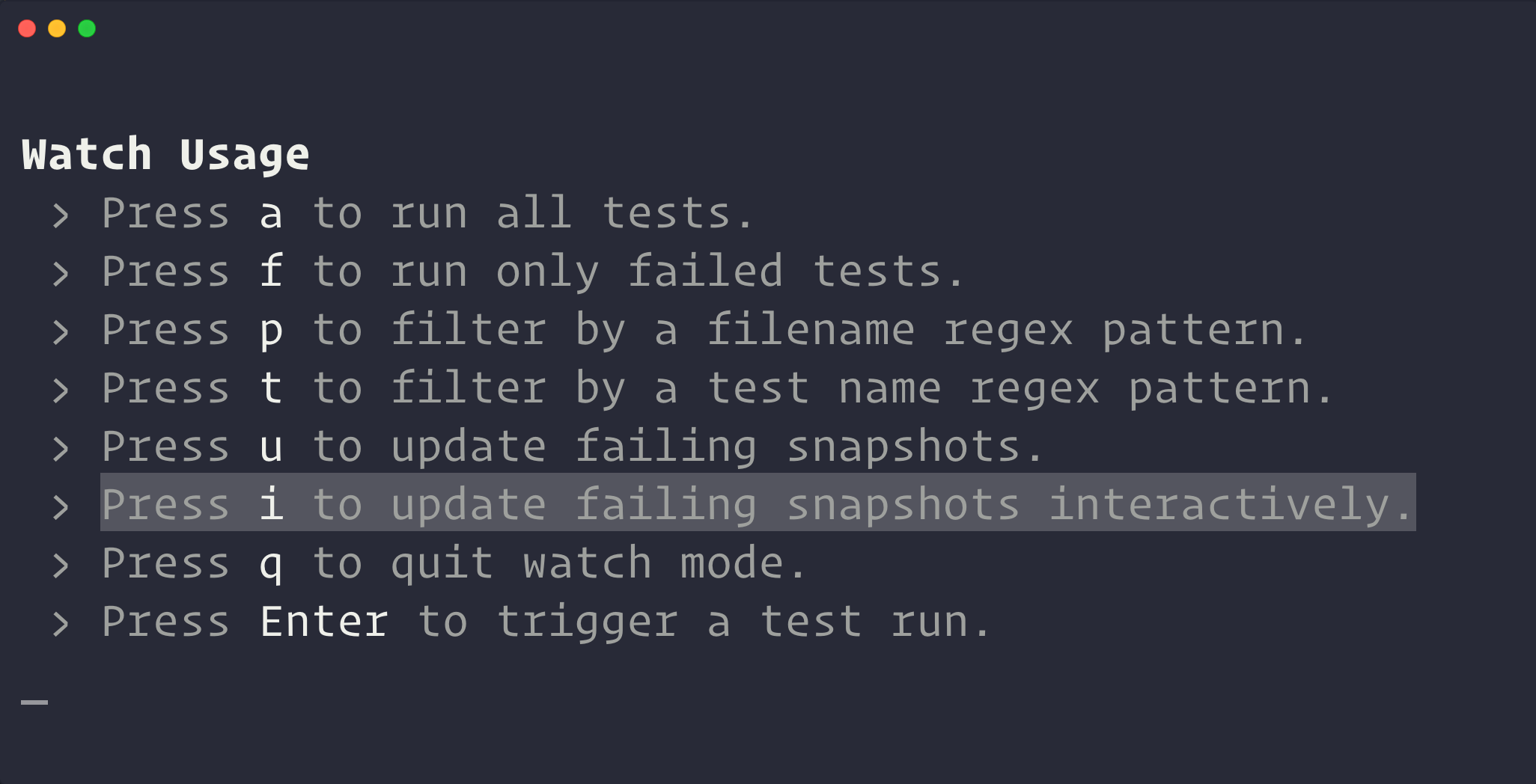 Interactive Snapshot Mode